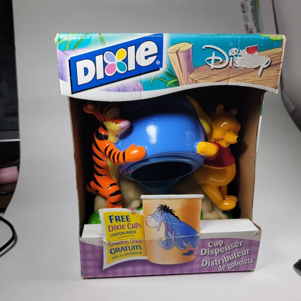 Dixie Cup Disney Winnie‎ The Pooh Dispenser Tigger Honey Pot *Box Wear